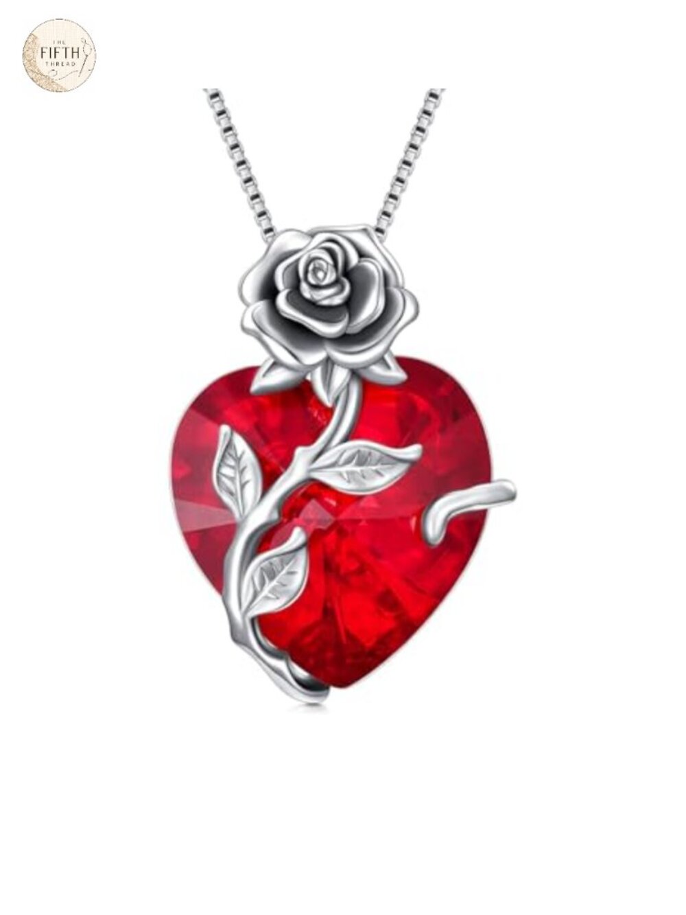 Sterling Silver Garnet Heart Pendant Necklace Birthstone Jewelry Women Gift